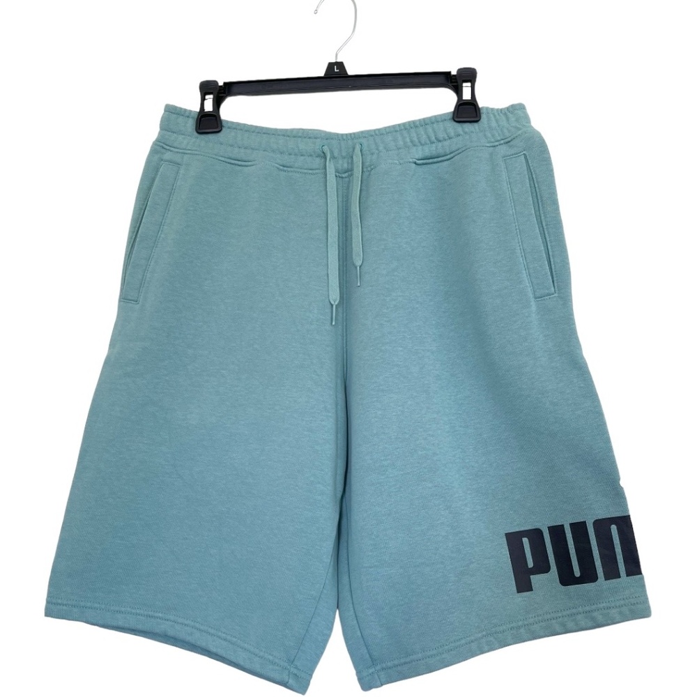 🌹2 for $20🌹NWOT. PUMA Men's Logo Athletic Fleece Shorts. Mineral Blue. Size: M